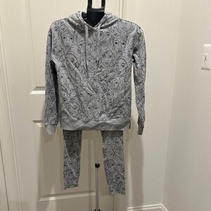 Well Worn Kids Gray Face-Print Hoodie & Leggings Set